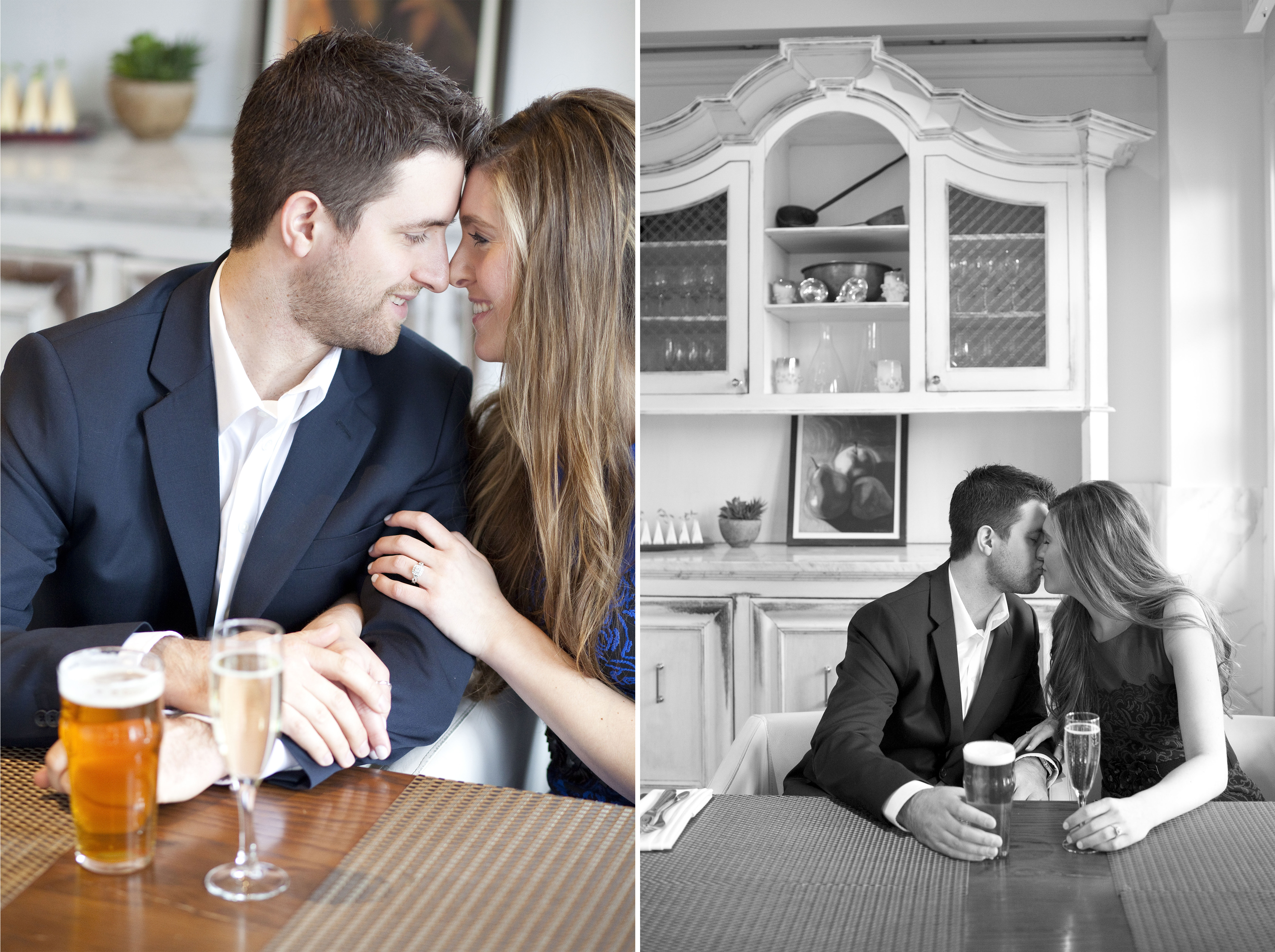 Romantic Cafe Engagement Photos