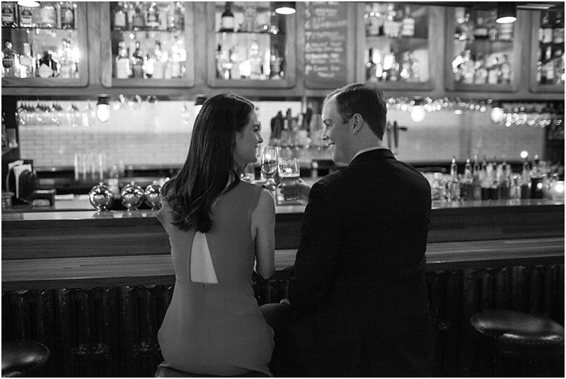 Romantic Restaurant Engagement Photos